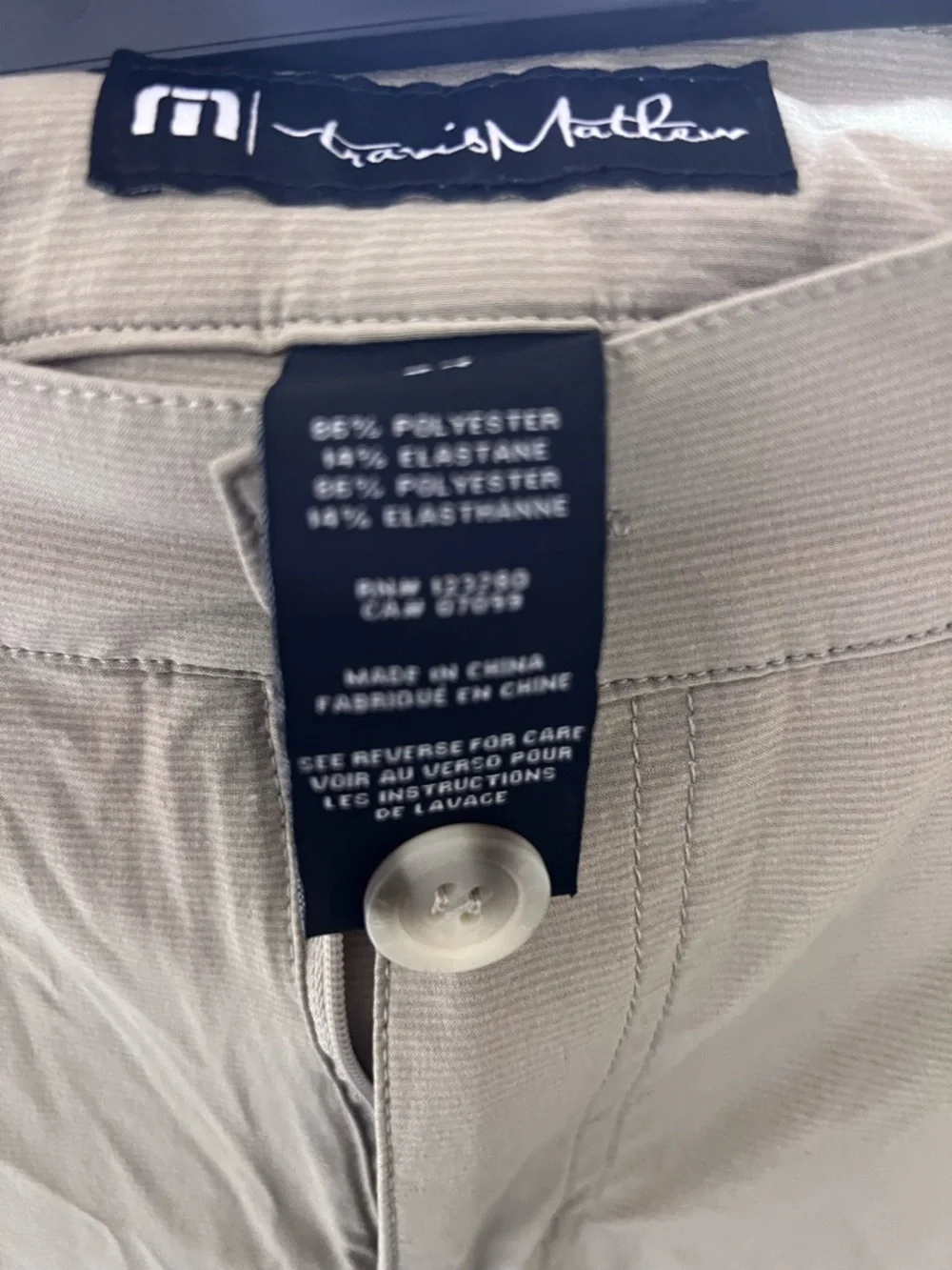Travis Mathew Men's Tan Flat-Front Shorts
